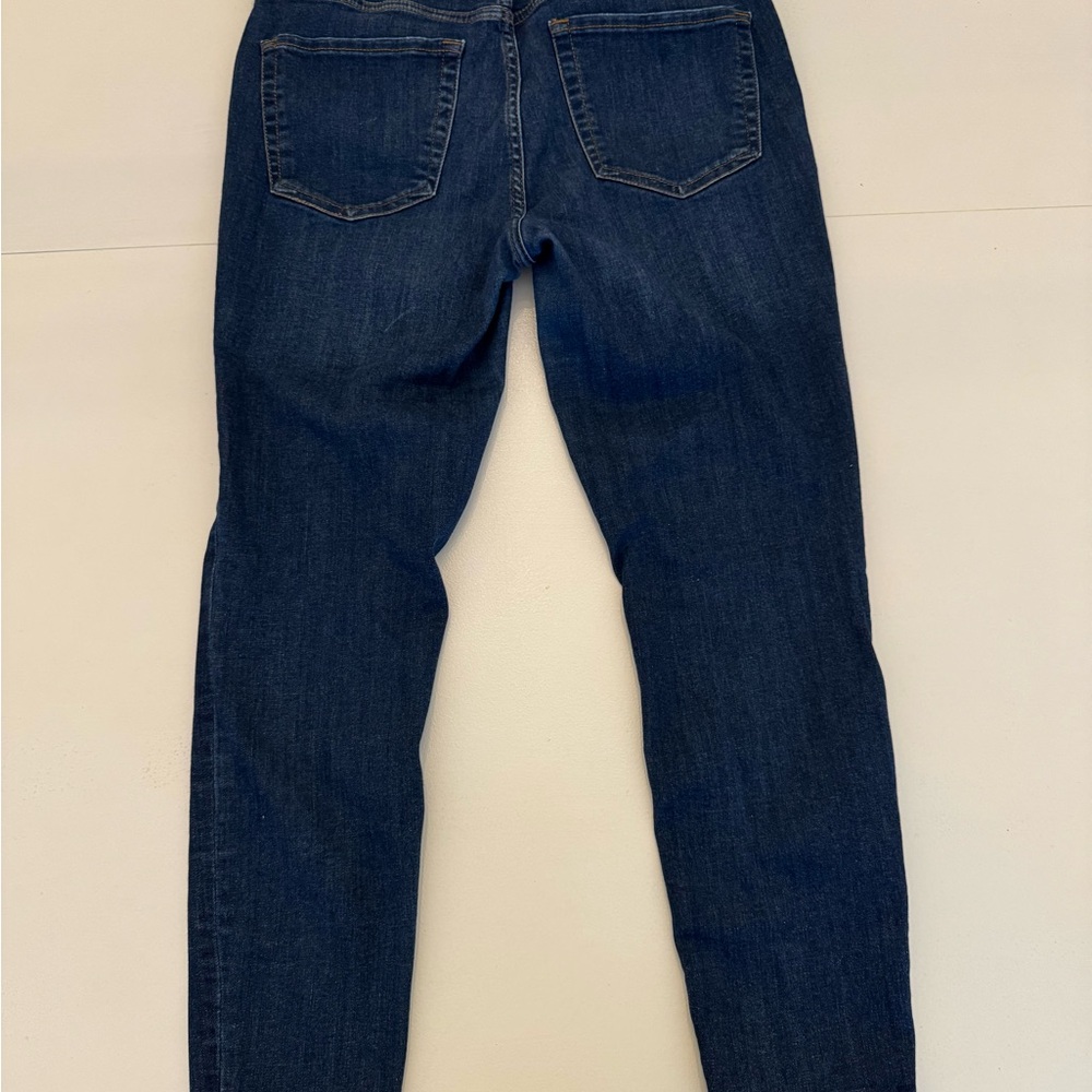 Free People Dark Blue Distressed High Waisted Skinny Jeans size 32 - Picture 8 of 8